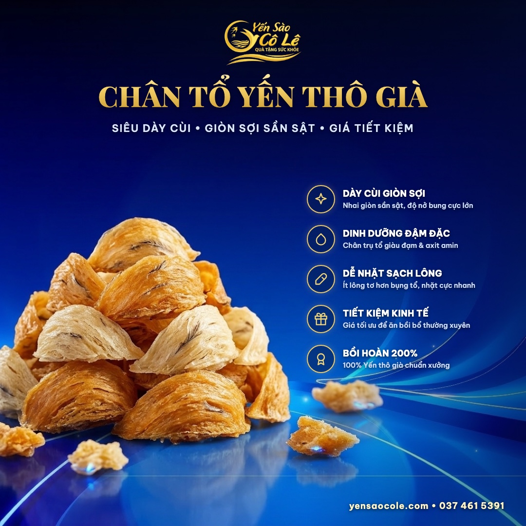 Yến Thô Loại 4 (2.000k) & Yến Thô Bể (1.700k) Cô Lê